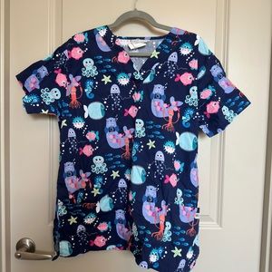 Under the Sea Scrub Top